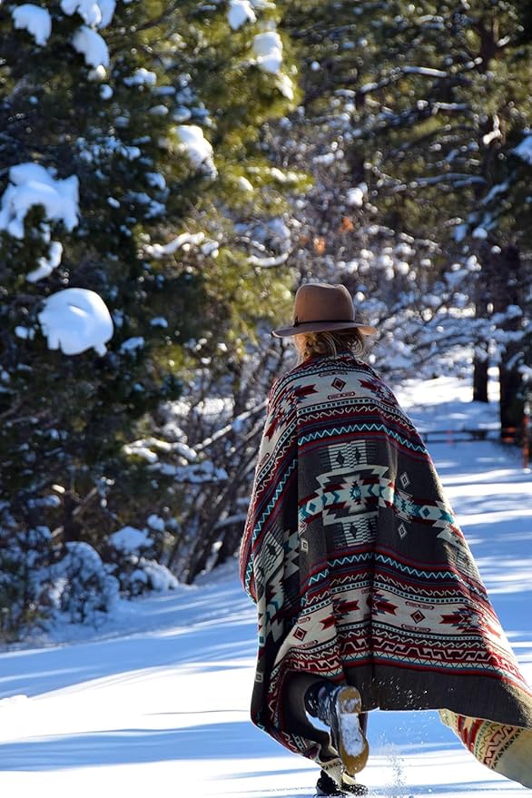 Inca Aztec Throw, Queen, King Blanket | Southwest Indian Navajo Boho Style | Native Cover for Camping, Bedding, Couch, Vanlife | Faux Alpaca, Lightweight, Hypoallergenic (Chimborazo Beige, King)
