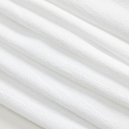 MYSKY HOME White Sheer Curtains 63 inch length Light Filtering Semi Sheer Curtains for Bedroom Short Window Treatment Privacy Protect Drapes Set, Back Tab Boho Farmhouse Linen Soft, 50" Wide, 2 Panels