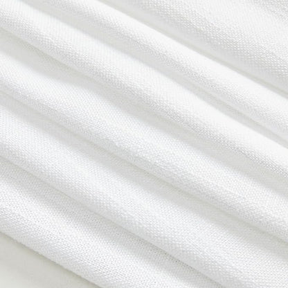 MYSKY HOME Short Curtains for Small Kitchen Windows 45 inches Length, Linen Look Curtain Drapes Cotton Polyester Blend, Soft Fabric Light Filtering Privacy Protect, 50 x 45 inches, White, 2 PCs