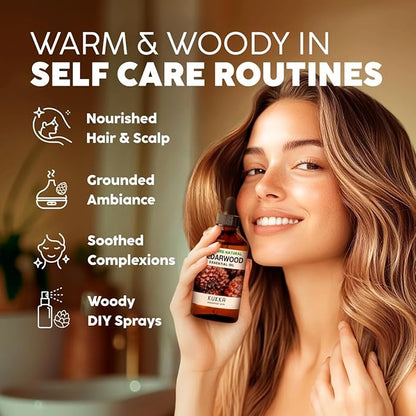 Kukka Cedarwood Essential Oil for Hair Skin & Diffuser - 4 Fl Oz - 100% Natural Cedarwood Oil for Hair Aromatherapy Soap Making Scent