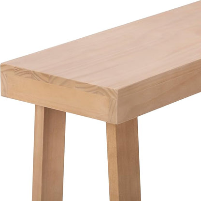 Plank+Beam Solid Wood Console Table, 36 Inch, Sofa Table, Narrow Entryway Table for Hallway, Behind The Couch, Living Room, Foyer, Easy Assembly, Blonde