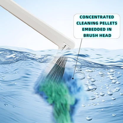 Disposable Toilet Brush with Replaceable Heads, Wall-Mounted Holder, Hygienic Bathroom Cleaning Tool (Dark Grey Toilet Brush + 8 Refills)