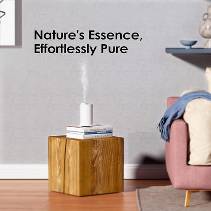 Waterless Diffuser for Essential Oil, Battery Operated Nebulizer, 0.7 Fl.Oz./ 20mL Capacity, Mini Scent Air Machine, 3 Countdown Timers & 3 Mist Levels for Home, Room, Car, Office - AN6 Green Lily