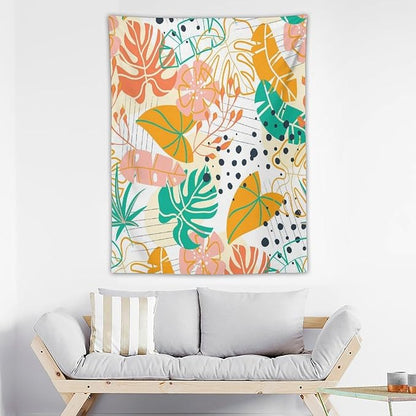 ICMOLYYENLO Tropical Palm Leaves Wall Tapestry, Wall Art for Room Decoration Beautiful Wall Hanging for Bedroom Living Room Dormitory Apartment 30x40 Inch
