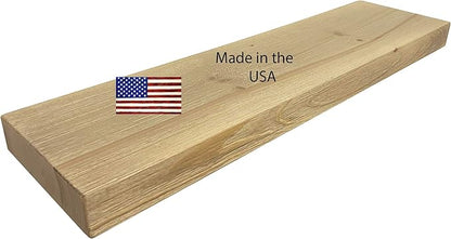 joelsantiques - 36 Inch Wooden Floating Shelves for Wall - 36x8x2 in - Made of Natural Wood - Heavy Duty Rustic Wall Shelves for Bedroom - Perfect for Living Room, Kitchen - Natural