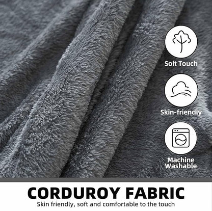 6FT,Oversized Bean Bag Chairs for Adults,Giant beanbag with Filler Included，Fluffy Memory Foam,Soft and Comfy Corduroy Fabric,Gaming Chairs Suitable for Living Room and Bedroom (Dark Gray, 6 Foot)
