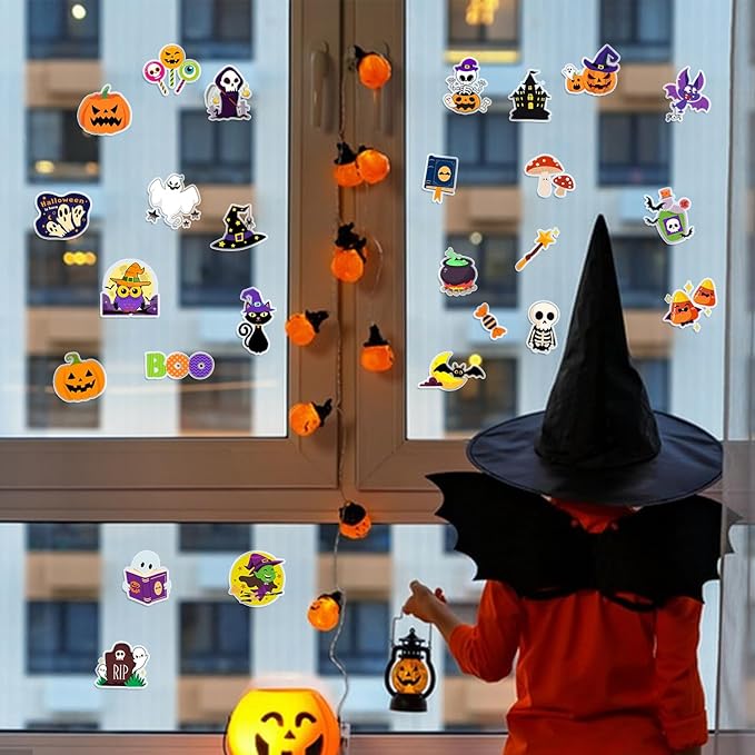 Window Clings Stickers for Kids Window Gel Clings Decals Thick Gel Clings Toddlers and Adults Classroom Home Nursery Airplane Birthday Party Supplies