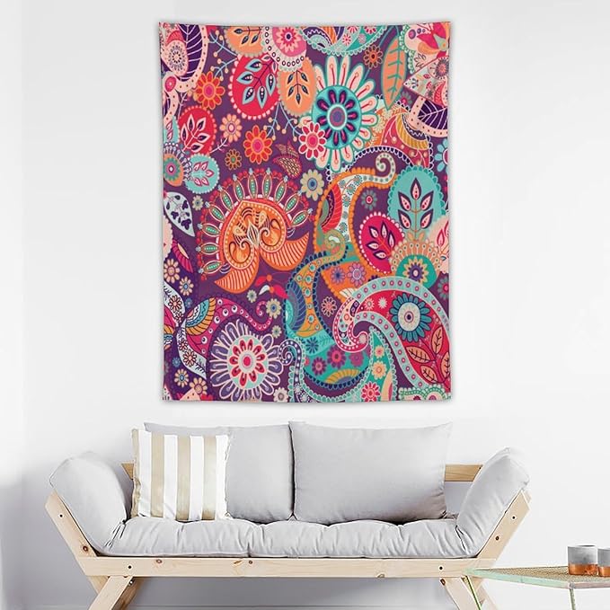 ICMOLYYENLO Palm Leaf Tapestry Wall Hanging, Tropical Leaves Plant Jungle Green Hawaiian Art Home Decor for Guest Bedroom Living Room Dormitory 30" x40
