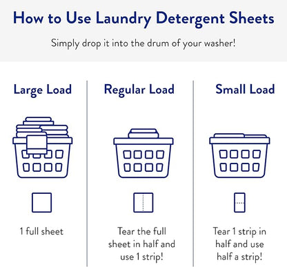 The Clean People Laundry Detergent Sheets - Laundry Soap - Ultra Concentrated, Recyclable Packaging, Stain Fighting - Fresh Scent, 32 Pack