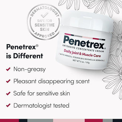 Penetrex Joint & Muscle Therapy - Soothing Comfort for Back, Neck, Hands, Feet - Premium Whole Body Rub with Arnica, Vitamin B6 MSM & Boswellia - 2oz 3-Pack