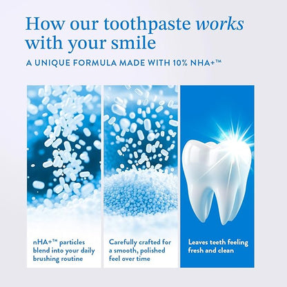 Mouthology 10% Nano Hydroxyapatite Toothpaste (3pk, Fluoride Free), Whitening*, Supports Enamel Care*, Appropriate for Sensitive Teeth*, SLS Free, Xylitol nHA Toothpaste Adults, Mint 4oz (USA Made)