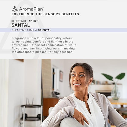Aromaplan Hotel Scents Santal 16 Fl Oz (473ml), Home Luxury Aroma & Hotel Diffuser Oil- Hotel Diffuser Oil for Aromatherapy- USA Made, Bigger Bottle, Bolder Aroma & Longer Lasting