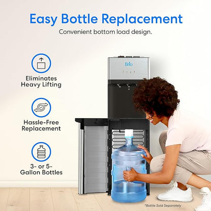 Brio Self Cleaning Bottom Loading Water Cooler Water Dispenser – Limited Edition - 3 Temperature Settings - Hot, Cold & Cool Water