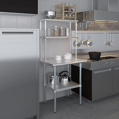 AmGood Double OverShelf Stainless Steel NSF - Many (30" Long x 12" Deep)