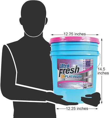 Ultra Fresh Platinum Fabric Softener for Laundry up to 640 Loads, Lavender, 5 Gallons - Fabric Odor Remover to Wash Clothes and Sheets
