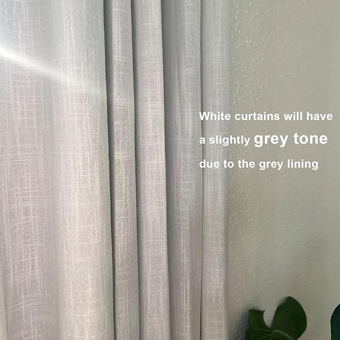 Vision Home White Pinch Pleated Full Blackout Curtains Thermal Insulated Window Curtains 95 inch for Living Room Bedroom Room Darkening Pinch Pleat Drapes with Hooks Back Tab 2 Panel 40" Wx95 L