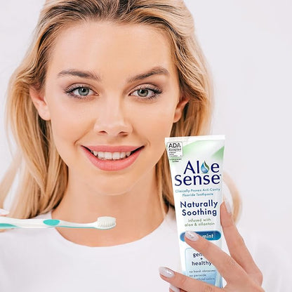 Naturally Soothing Toothpaste for Sensitive Teeth and Gum Care with Aloe Vera, Allantoin & Fresh Mint Flavor, Gentle & Natural, ADA Approved (5-oz, 2 Count)