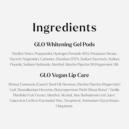 GLO Science So Brilliant Teeth Whitening Kit – Patented Warming Mouthpiece with LED Light Technology, Whitening Gel w/ 6% Hydrogen Peroxide, Lip Balm – Fastest Way to Whiter Teeth, Sensitivity Free