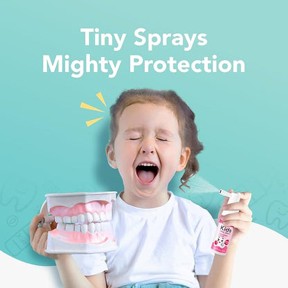 LAB52 Kids Oral Spray, Toddler Toothpaste Helper for Daily Oral Care and Fresh Breath, Children Approved with Fluoride Free for Newborn to Preschoolers, Xylitol (Strawberry & Vanilla)