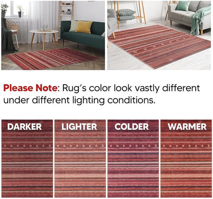 Keen Home Design 3x5 Rug - Machine Washable Entry Rug with Non-Slip Backing, Ideal for Enteryway, Kitchen, Bathroom, Laundry Room - Vintage, Easy Clean, Durable, Low Pile Rug - (3' x 5')