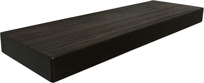 Joel's Antiques 30 Inch Wooden Floating Shelves for Wall - 30x8x2 in - Made of Natural Wood - Heavy Duty Rustic Wall Shelves - Made in USA - Perfect for Living Room, Kitchen - Mocha