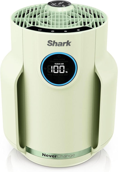 Shark NeverChange Air Purifier Compact Pro with Long-lasting HEPA Exceeding Filtration, Captures Pet Dander, Dust, Smoke, and Allergens, up to 250 sq. ft. for Bedroom, Home Office, Dorm, HP072GN