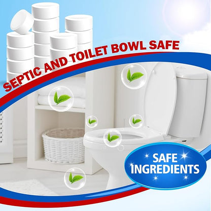 USKICH Toilet Bowl Cleaner 40 PACK, Household Automatic Toilet Bowl Cleaners with Bleach, Bathroom Toilet Tank Cleaners Tablets with Sustained-Release Technology for Deodorizing & Descaling