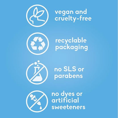 The Humble Co. Natural Whitening Toothpaste - Peppermint, Fluoride Free, Fresh Breath, Plaque Removal, Vegan & Cruelty Free, Non-Toxic SLS Free (5.5 oz, 2pk)