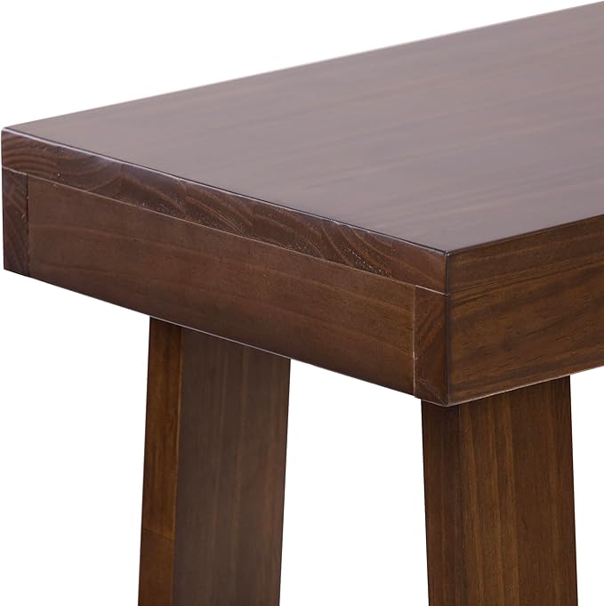 Plank+Beam Solid Wood Console Table, 46.25 Inch, Sofa Table, Narrow Entryway Table for Hallway, Behind The Couch, Living Room, Foyer, Easy Assembly, Walnut
