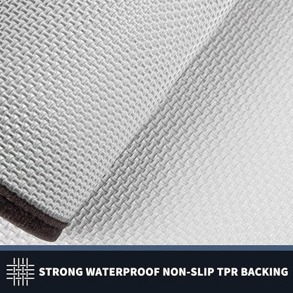 PURRUGS Dirt Trapping Door Mat 20" x 32", Non-Slip/Skid Machine Washable Entryway Rug, Shoes Scraper, Area Rug, Super Absorbent Welcome Mat for Muddy Wet Shoes and Paws, Grayish Brown & Coffee