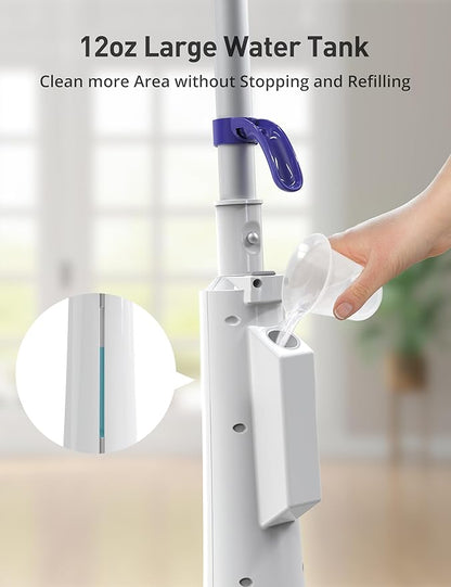 Professional Steam Mop Cleaner, 1300W Floor Steamer with Detergent Chamber, 25S Heat Up, Lightweight Steamer for Cleaning with 2 Washable Pads, Safe for Tiles, Upholstery, Carpet, Hardwood, Navy