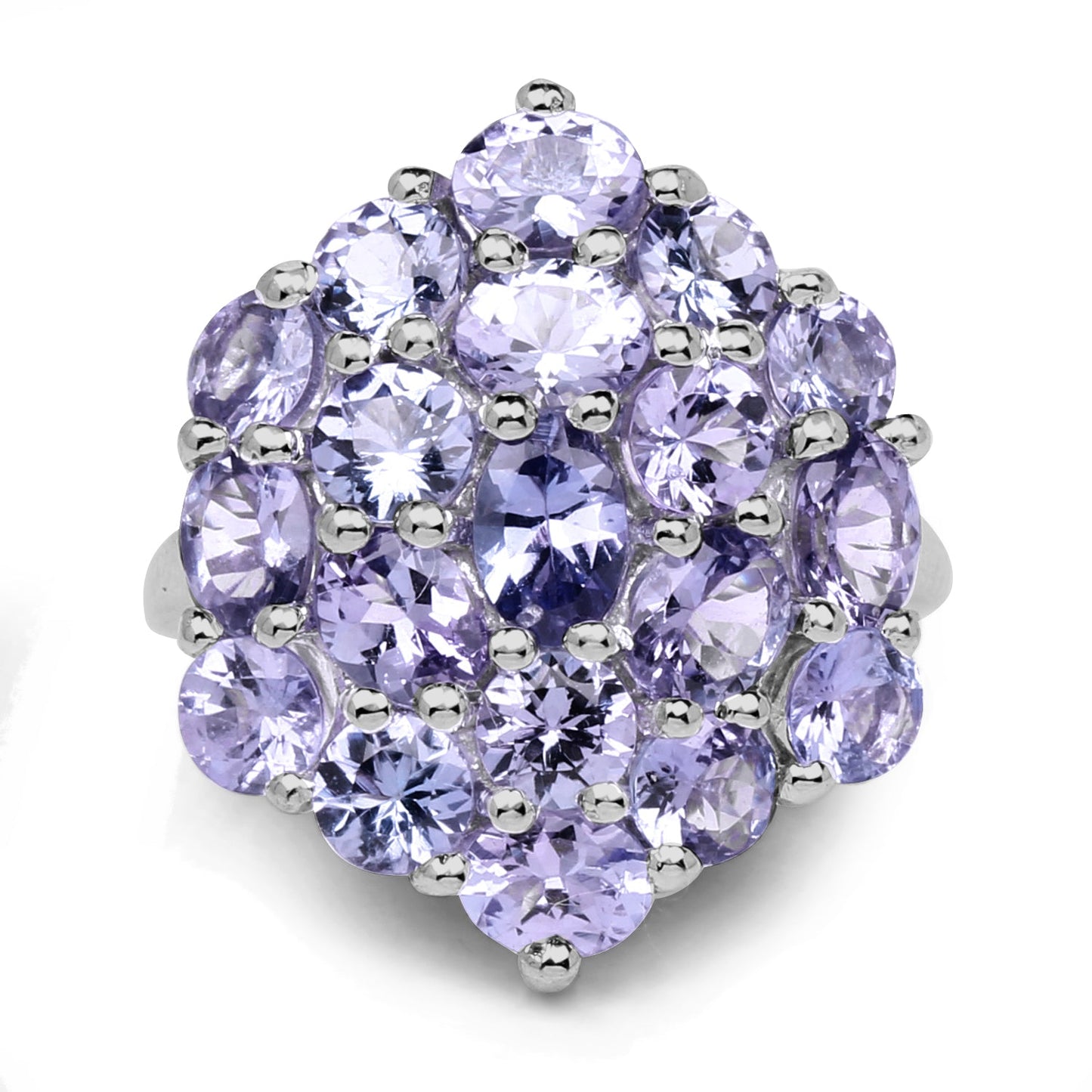 5.28 Carat Genuine Tanzanite .925 Sterling Silver Ring