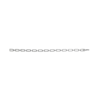 14K White Gold 1.00 Cttw Paperclip Link Bracelet