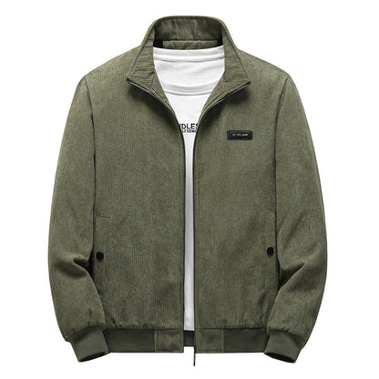Men's Thickened Corduroy Winter Coat - Large Size