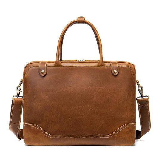 Maletín de piel Crazy Horse para hombre, bolso de mano nuevo