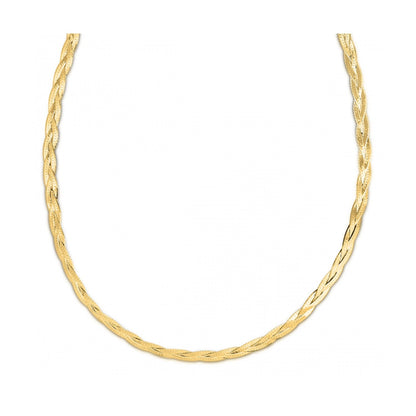 14k Yellow Gold Braided Herringbone Chain (3.20 mm)