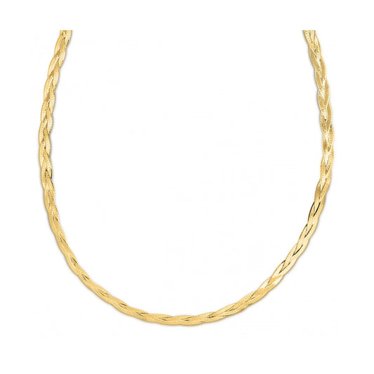 Chaîne chevrons tressée en or jaune 14 carats (3,20 mm)