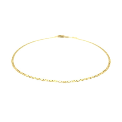 14k Yellow Gold Mariner Link Anklet 1.7mm