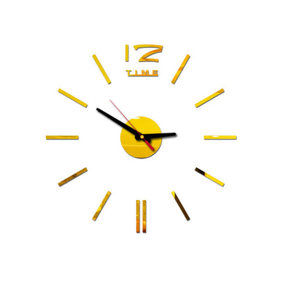 Creative Acrylic Wall Clock Diy Mirror Wall Clock Decoration Clock Sticken On The Wall