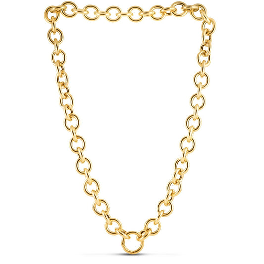 Collier en or jaune 14 carats à maillons ronds