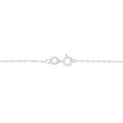 14K White Gold 1/4 Cttw Round-Cut Graduating Diamond Open Circle Hoop 18" Pendant Necklace (J-K Color, I1-I2 Clarity)
