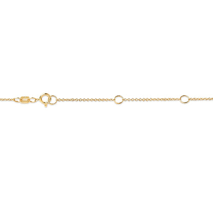 10K Yellow Gold 1/2 Carat Round Brilliant-Cut Diamond Modern Bezel-Set Solitaire 16"-18" Pendant Necklace (H-I Color, SI2-I1 Clarity)