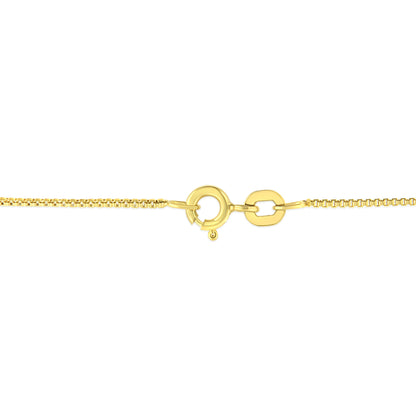 14K Yellow Gold Plated .925 Sterling Silver 1/2 Cttw Brilliant Round Cut Diamond Solitaire Milgrain 18" Pendant Necklace (K-L Color, I2-I3 Clarity)