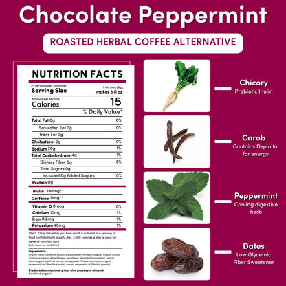 Chocolate Peppermint Chicory Herbal Coffee