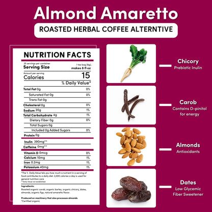 Almond Amaretto Chicory Herbal Coffee