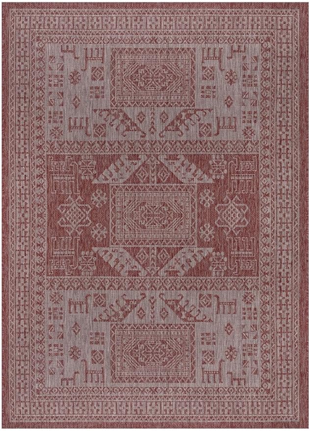 Keen Home Design Terrace Outdoor Area Rug - 5x8 Washable Indoor/Outdoor Rug for Patio, Kitchen, Balcony, Beach, Garden, Deck and Porch, Size: 5'3"x7'7"