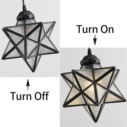 Modern Glass Pendant Lights Dining Room Chandeliers Lighting for Kitchen Island Light Fixture Hanging Light with Warm Light Bulb