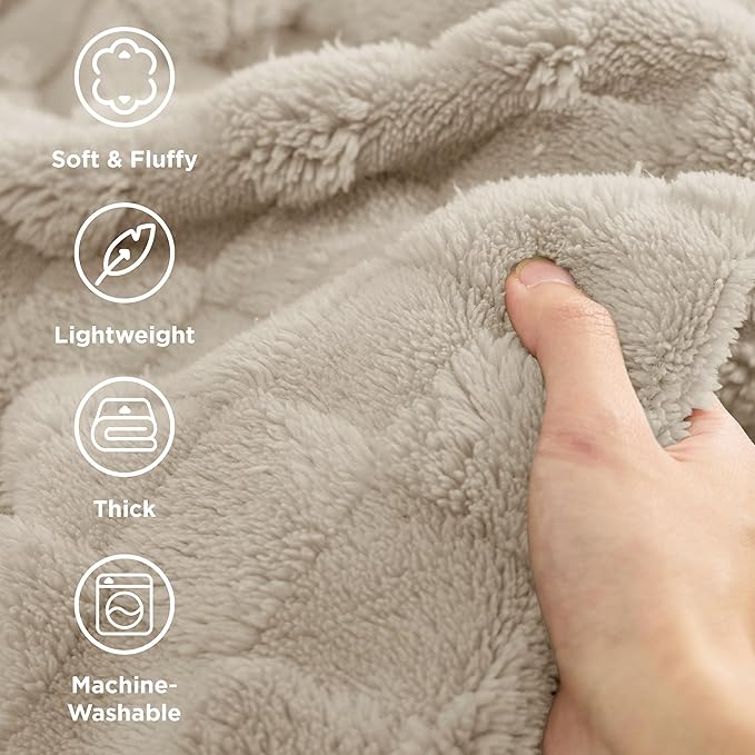 Bedsure GentleSoft Light Brown Twin XL Blanket for Bed - Super Soft Cozy Fleece Blankets for Women, Cute Throws for Girls, Dorm Room Essentials for Girls Teens Back to School, 66x90 Inches