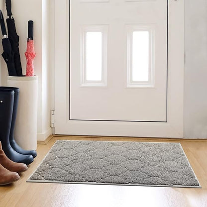 Door Mat Outdoor, 29x17, Welcome Mats for Entryway, Front Doormat for Home Entrance, Patio, Garage, High Traffic Areas, Indoor Floor Mat, Durable, Non-Slip, Catches Muddy and Dirt(Grey)