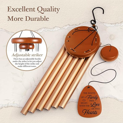 60th Wedding Anniversary Wind Chime, Happy 60th Anniversary Romantic Gifts for Couple, Parents, Wife, Husband, Friends, Diamond Anniversary's Keepsake Gifts Ideas-Large 36''